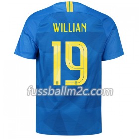 Fußballtrikots Brasilien Willian 19 Auswärts Trikotsatz WM 2018